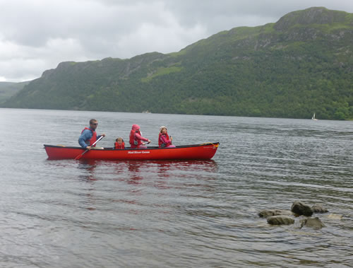 Canoeing, one of the many watersports on offer from Derwentwater Marina.